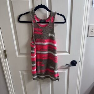 Stylish Pink and Gray Kids Tank Top